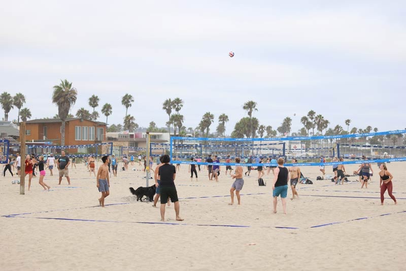 League play at Ocean Beach south courts